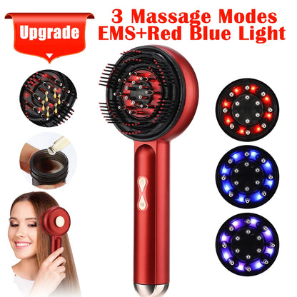 3-in-1 Red Light Therapy Hair Growth Comb | Scalp Massage & Oil Applicator