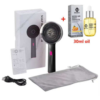 3-in-1 Red Light Therapy Hair Growth Comb | Scalp Massage & Oil Applicator