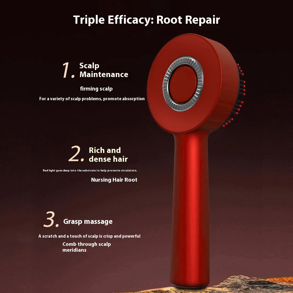 3-in-1 Red Light Therapy Hair Growth Comb | Scalp Massage & Oil Applicator